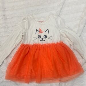 Cat & Jack Dresses | Cat & Jack Orange & White Long Sleeves